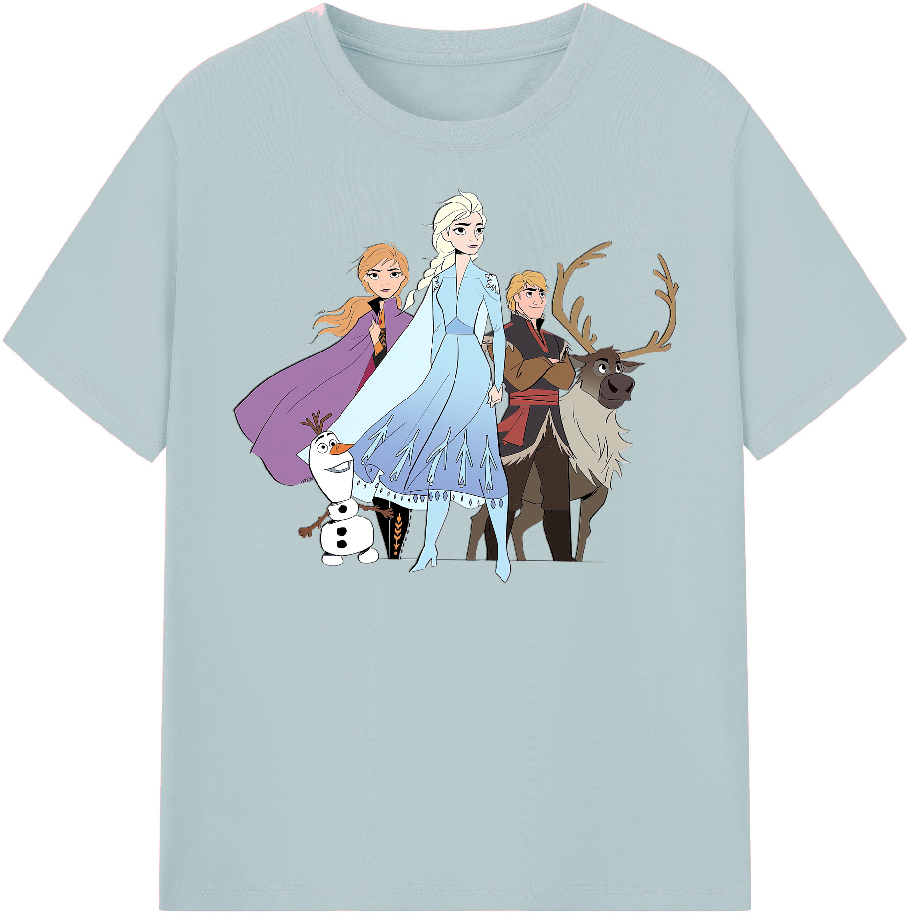 （画像用） アナと雪の女王 アンナ エルサ Frozen Anna Elsa 綿100％半袖Tシャツ（フロントプリント）
